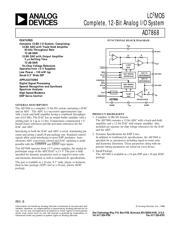 AD7868 Analog Devices