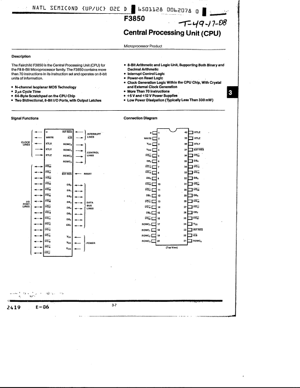 F3850 National Semiconductor