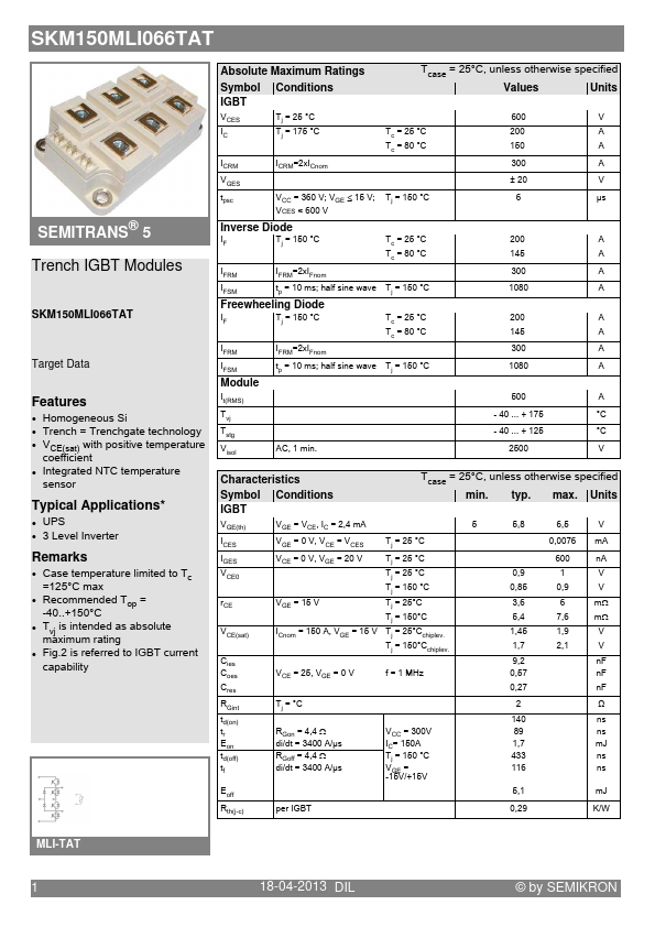 SKM150MLI066TAT