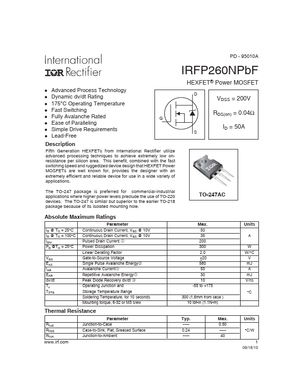 IRFP260NPBF International Rectifier