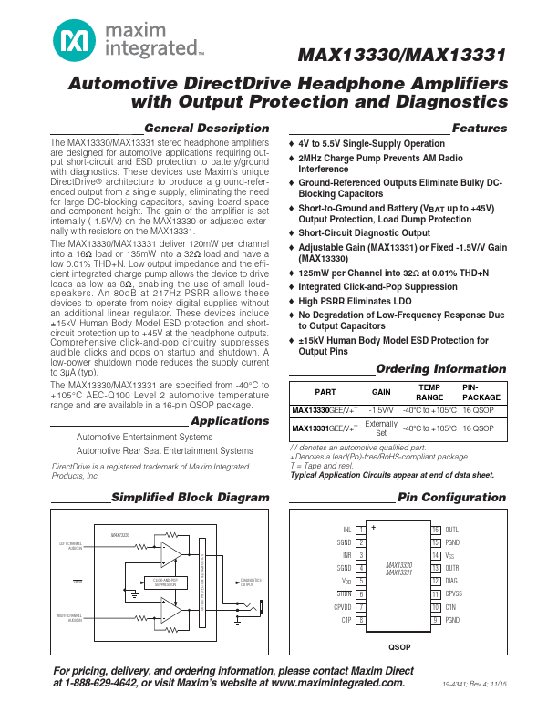 MAX13331 Maxim Integrated Products