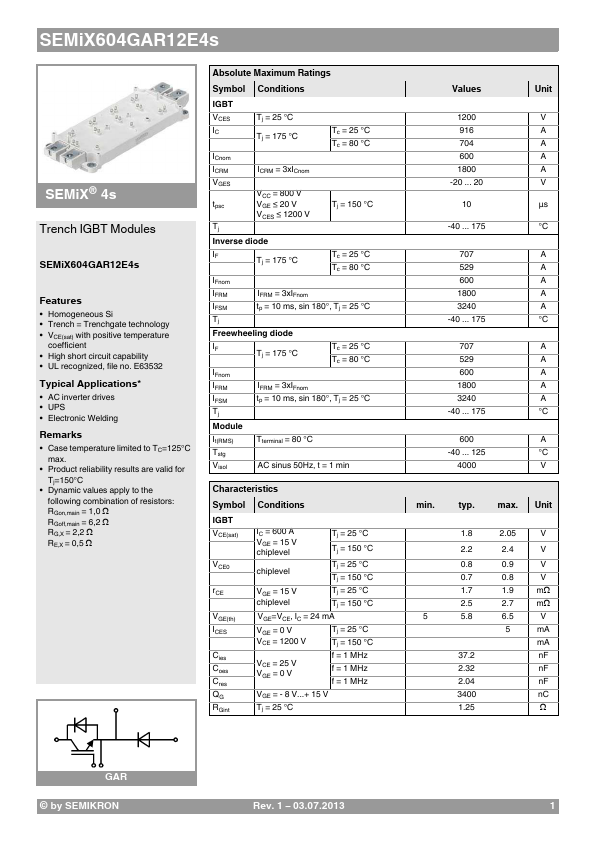 SEMiX604GAR12E4s