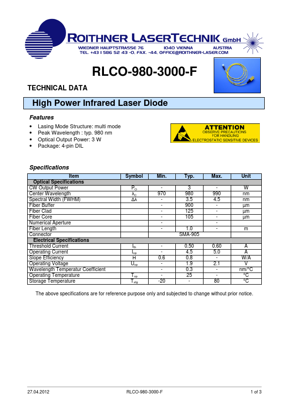 <?=RLCO-980-3000-F?> डेटा पत्रक पीडीएफ