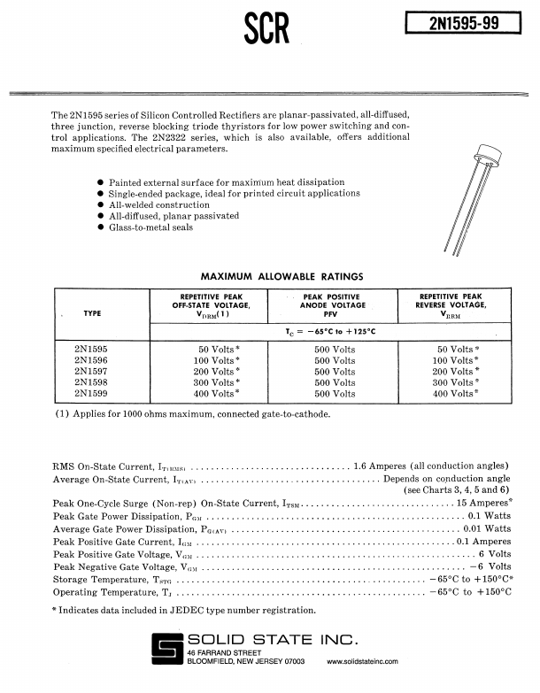 2N1596 Solid State