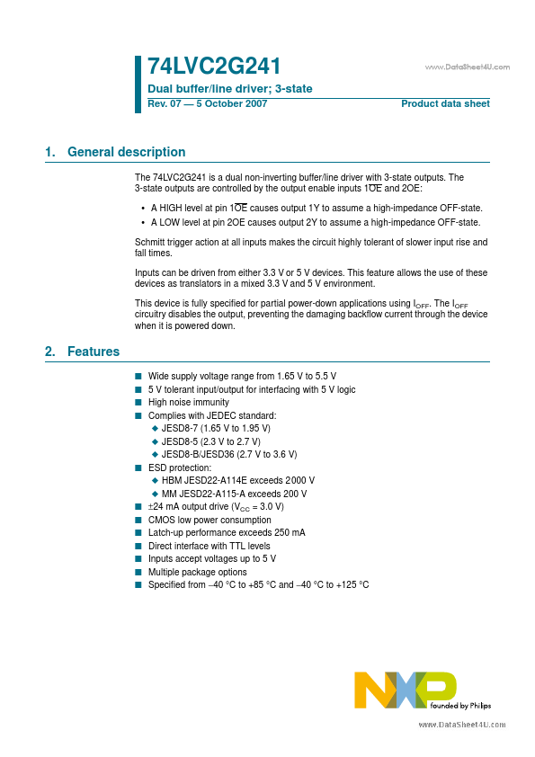 74LVC2G241 NXP Semiconductors