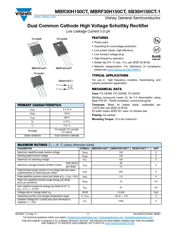 MBRF30H150CT