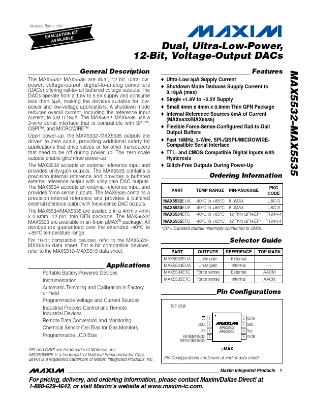 MAX5532 Maxim Integrated