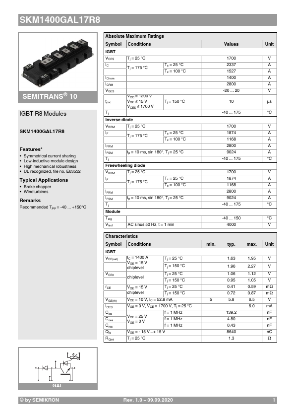 SKM1400GAL17R8