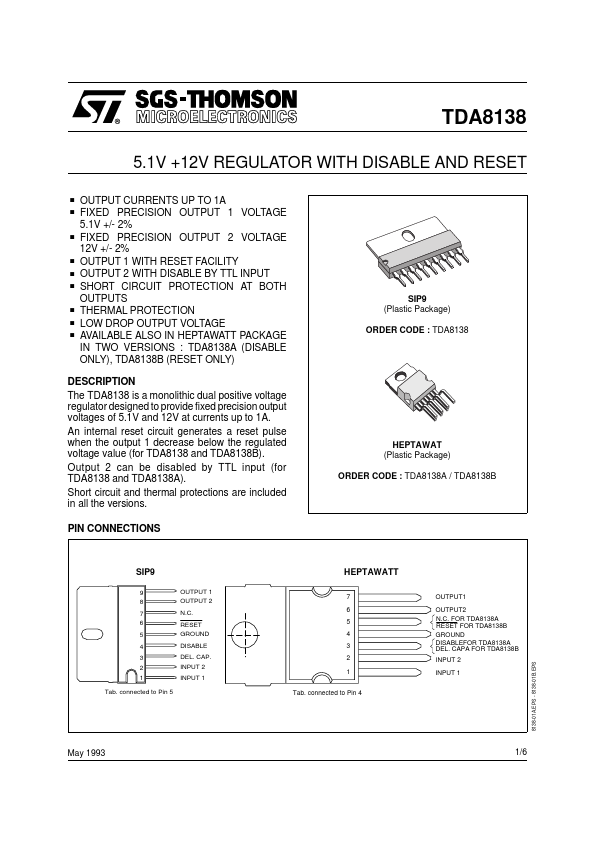 TDA8138A ST Microelectronics