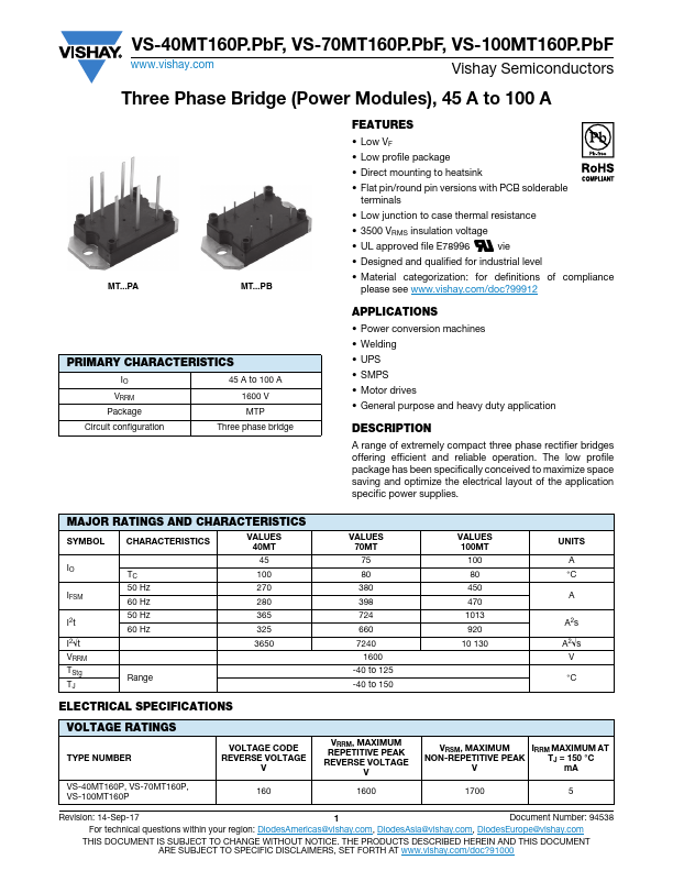 VS-40MT160P.PbF