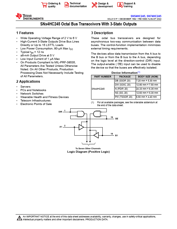 SN54HC245