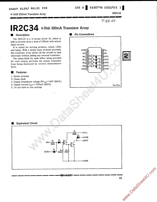 <?=IR2C34?> डेटा पत्रक पीडीएफ