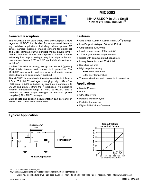 MIC5302 Micrel Semiconductor