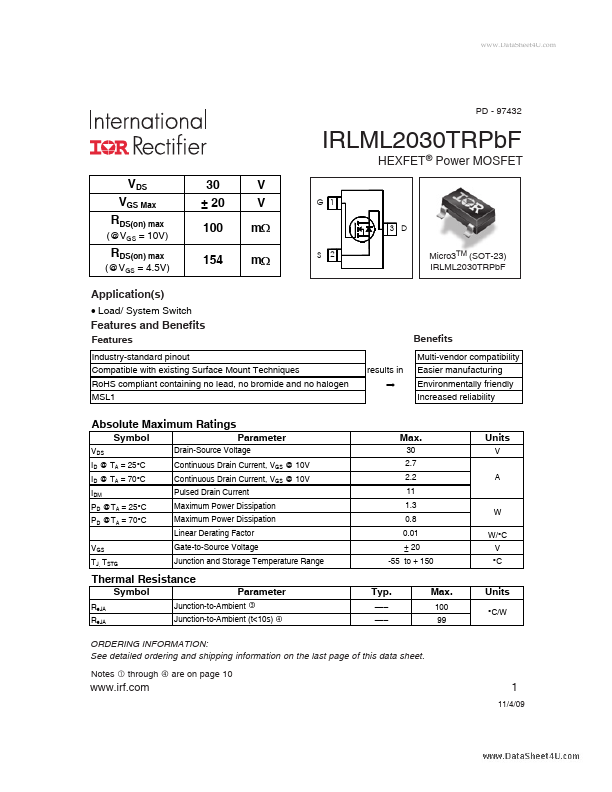 IRLML2030TRPBF