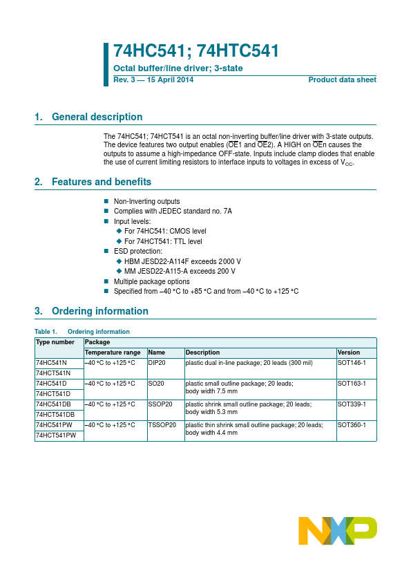 74HC541 NXP