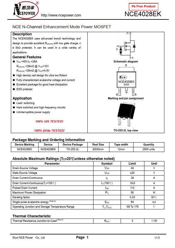 NCE4028EK