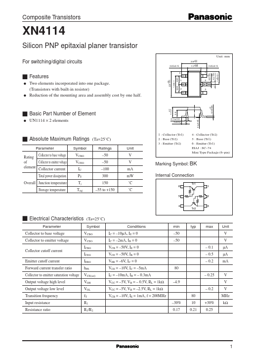 XN4114 Panasonic Semiconductor