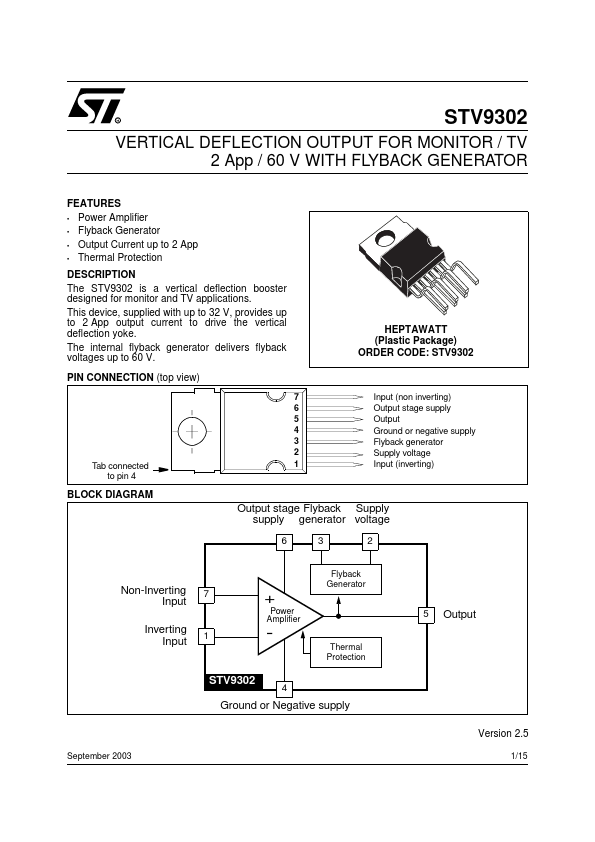 STV9302 ST Microelectronics