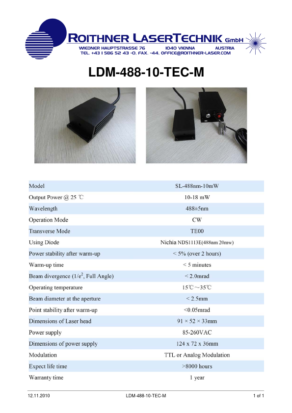 <?=LDM-488-10-TEC-M?> डेटा पत्रक पीडीएफ