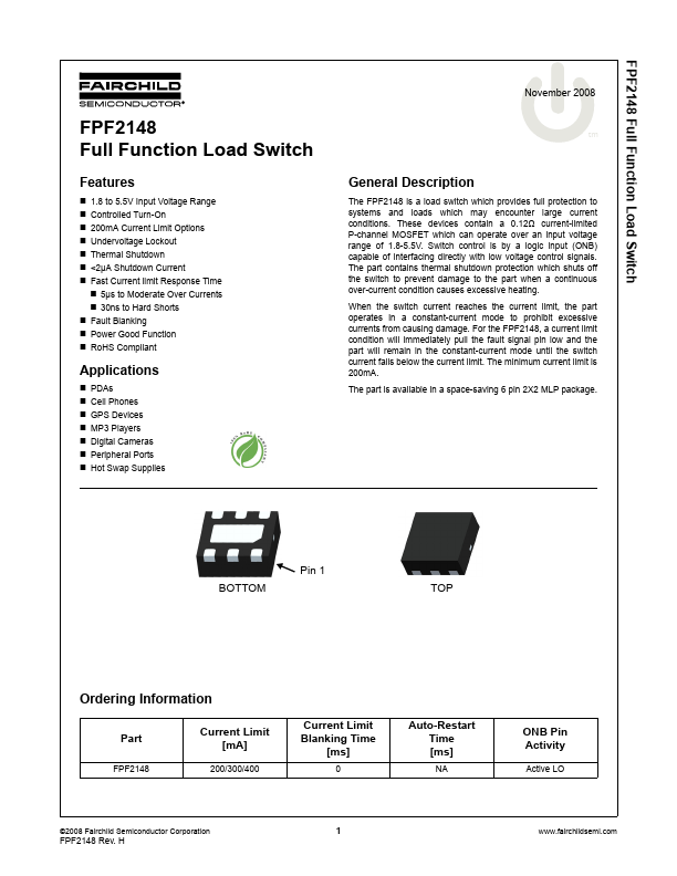 FPF2148 Fairchild Semiconductor