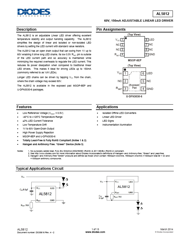 AL5812 Diodes