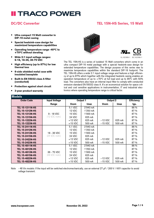 TEL15-4823N-HS