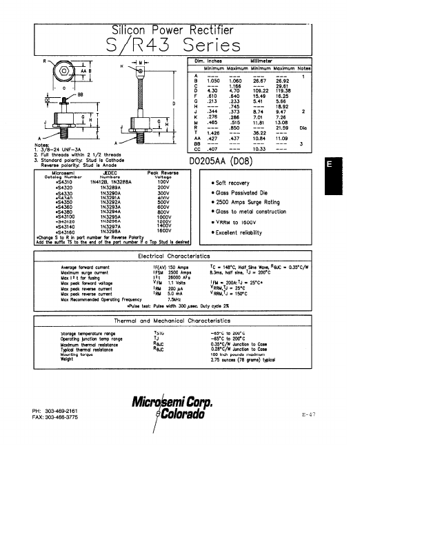 R4330 Microsemi Corporation