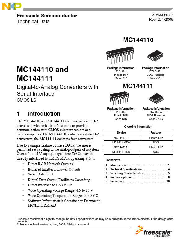 <?=MC144110?> डेटा पत्रक पीडीएफ