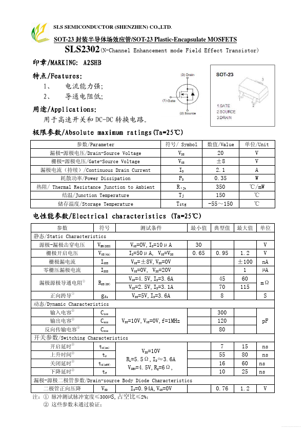 A2SHB SLS SEMICONDUCTOR