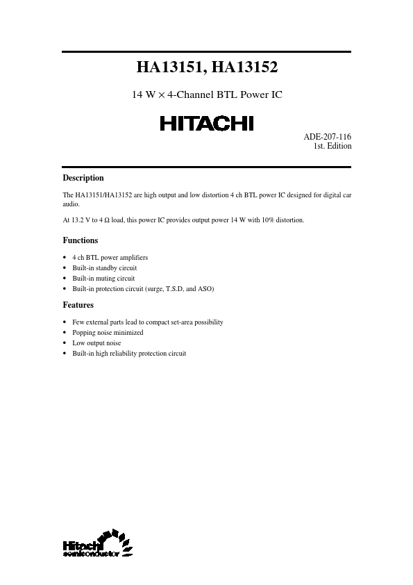 HA13152 Hitachi Semiconductor