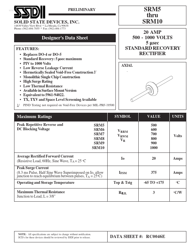 SRM9 SSDI