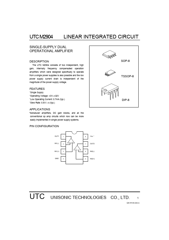 <?=UTCM2904?> डेटा पत्रक पीडीएफ