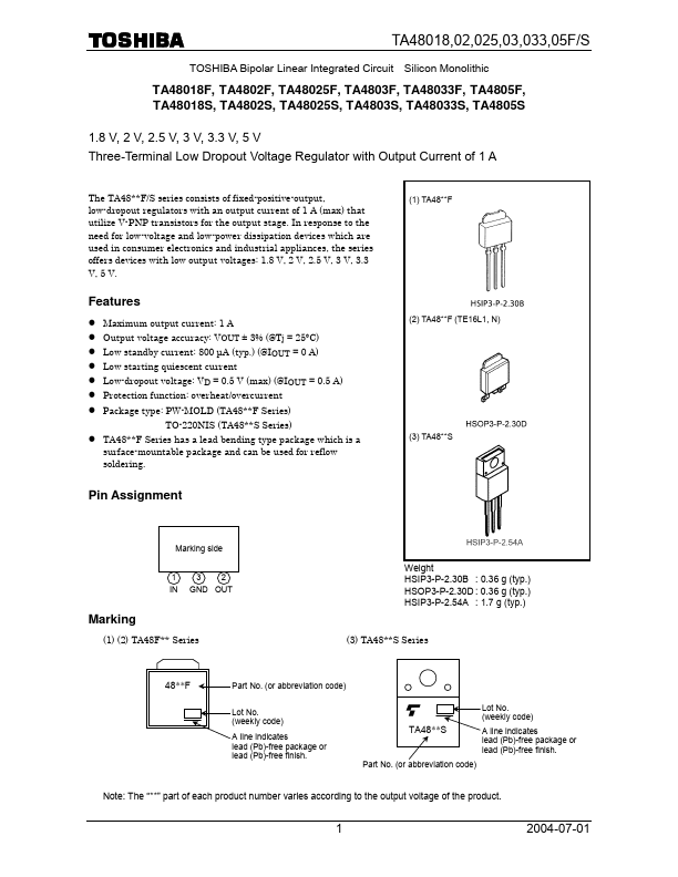 TA48033F Toshiba Semiconductor