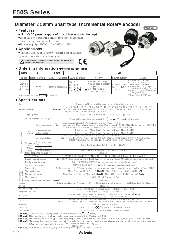 E50S Autonics