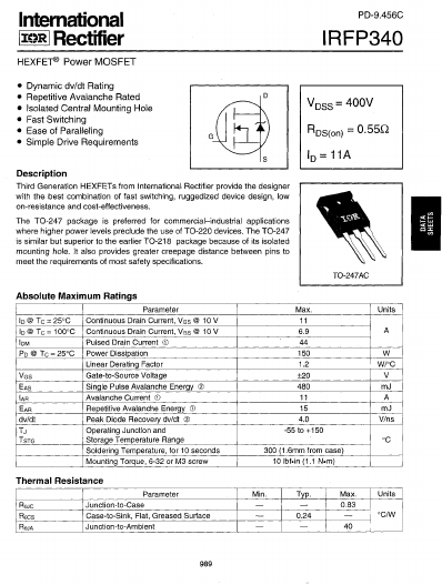 IRFP340 International Rectifier