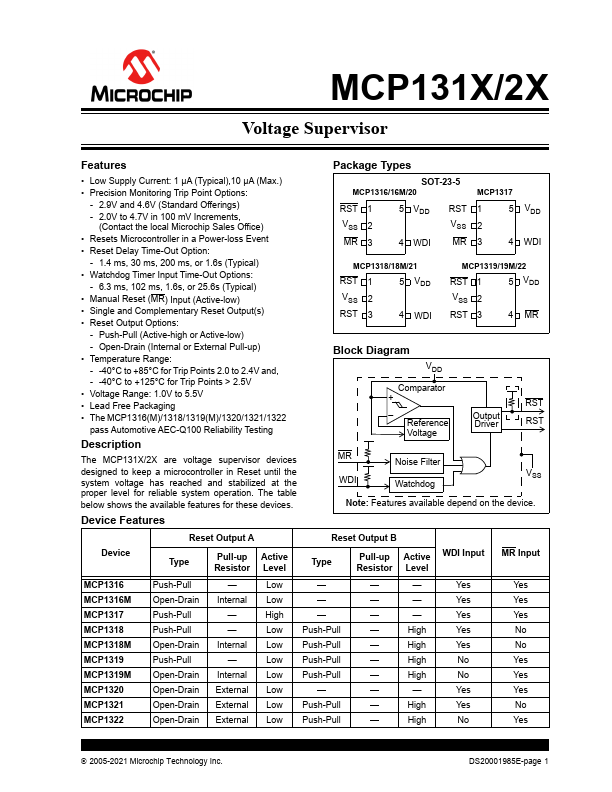 <?=MCP1318?> डेटा पत्रक पीडीएफ