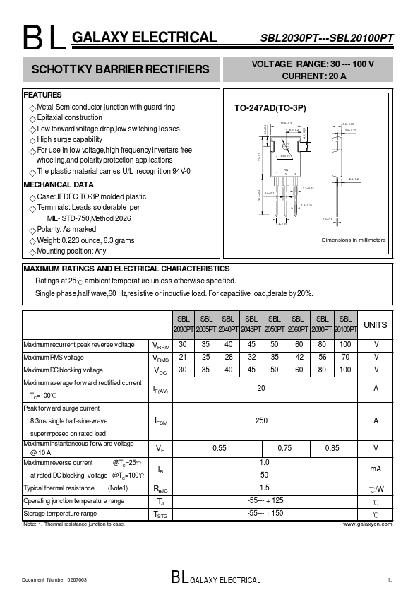 SBL2045PT