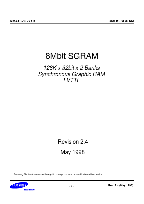 KM4132G271B Samsung semiconductor