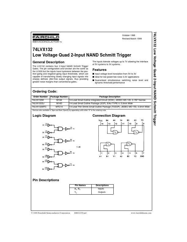 74LVX132 Fairchild Semiconductor