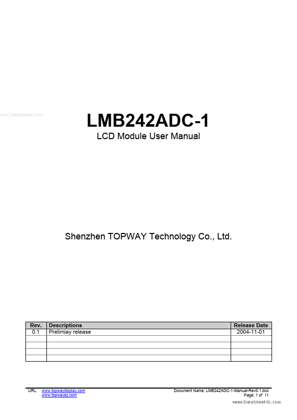 <?=LMB242ADC-1?> डेटा पत्रक पीडीएफ