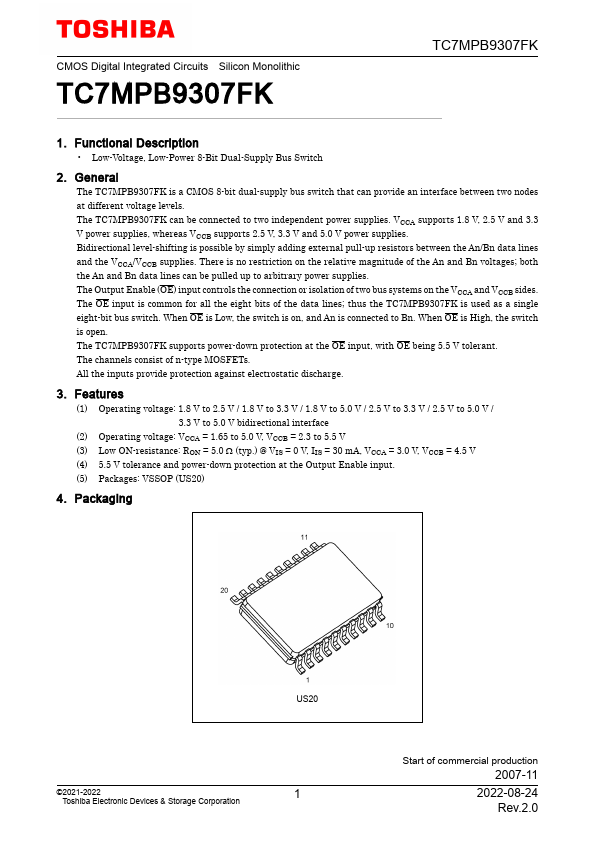 <?=TC7MPB9307FK?> डेटा पत्रक पीडीएफ