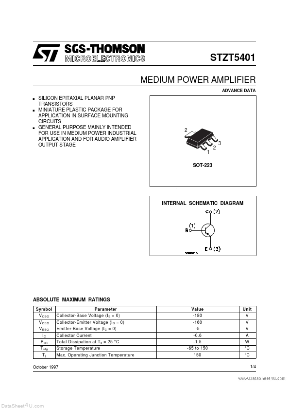 <?=STZT5401?> डेटा पत्रक पीडीएफ