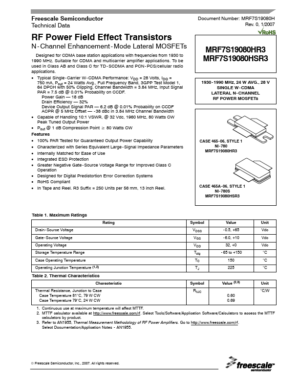 MRF7S19080HSR3