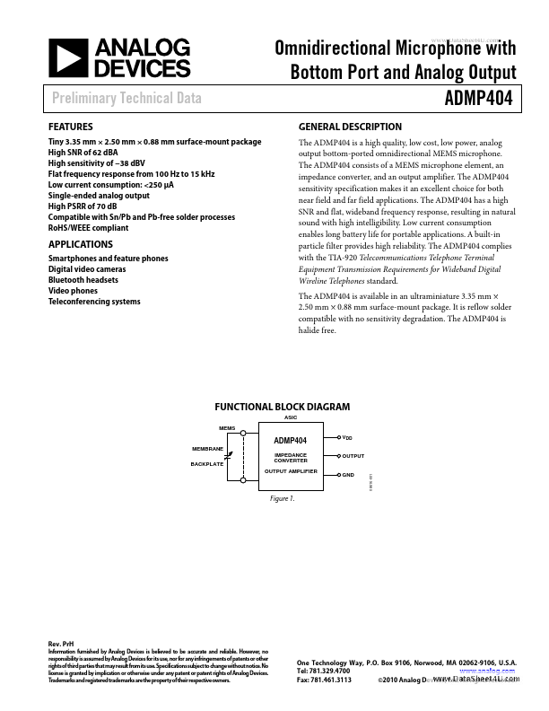 ADMP404 Analog Devices