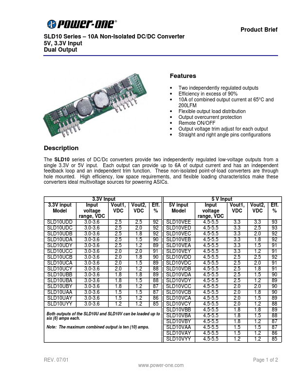 SLD10VEC Power-One