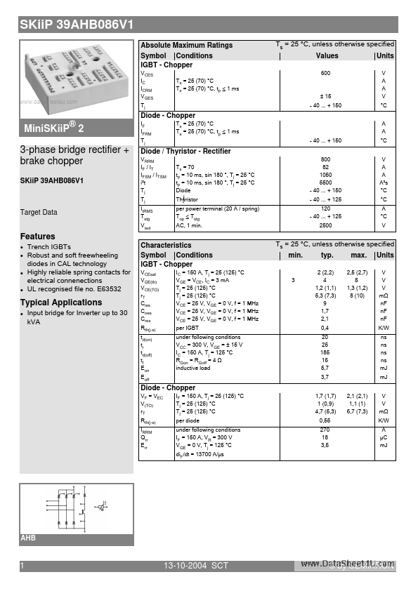 <?=SKIIP39AHB086V1?> डेटा पत्रक पीडीएफ