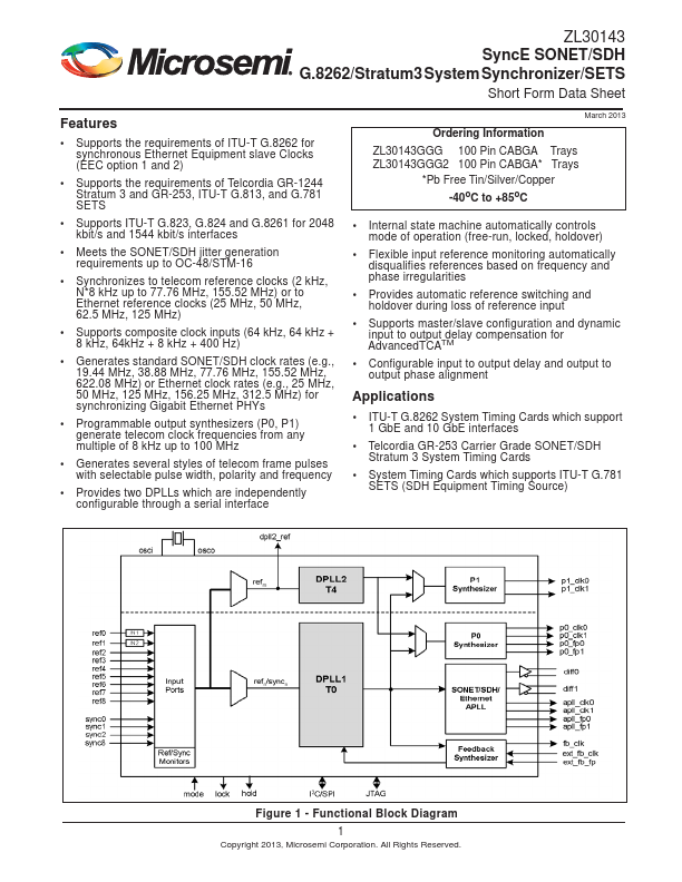 ZL30143 Microsemi