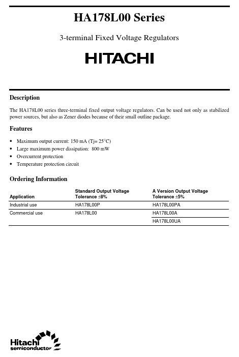 HA178L1x Hitachi Semiconductor