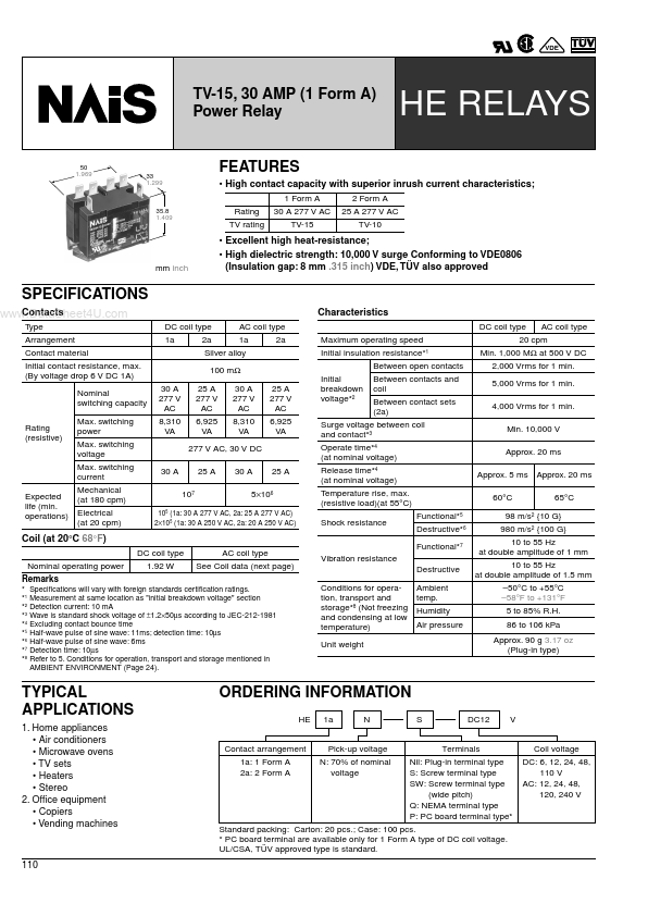 <?=HE1AN-AC120V?> डेटा पत्रक पीडीएफ