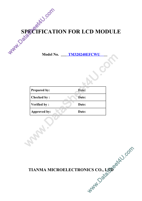 <?=TM320240efc?> डेटा पत्रक पीडीएफ